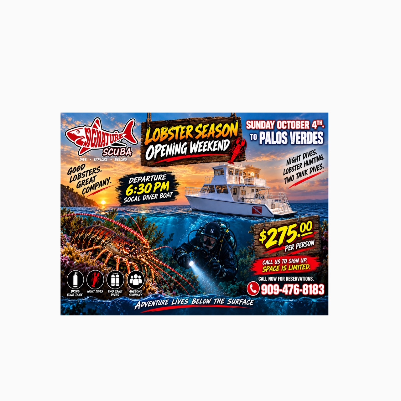 SoCal Lobster Dive October 4, 2026