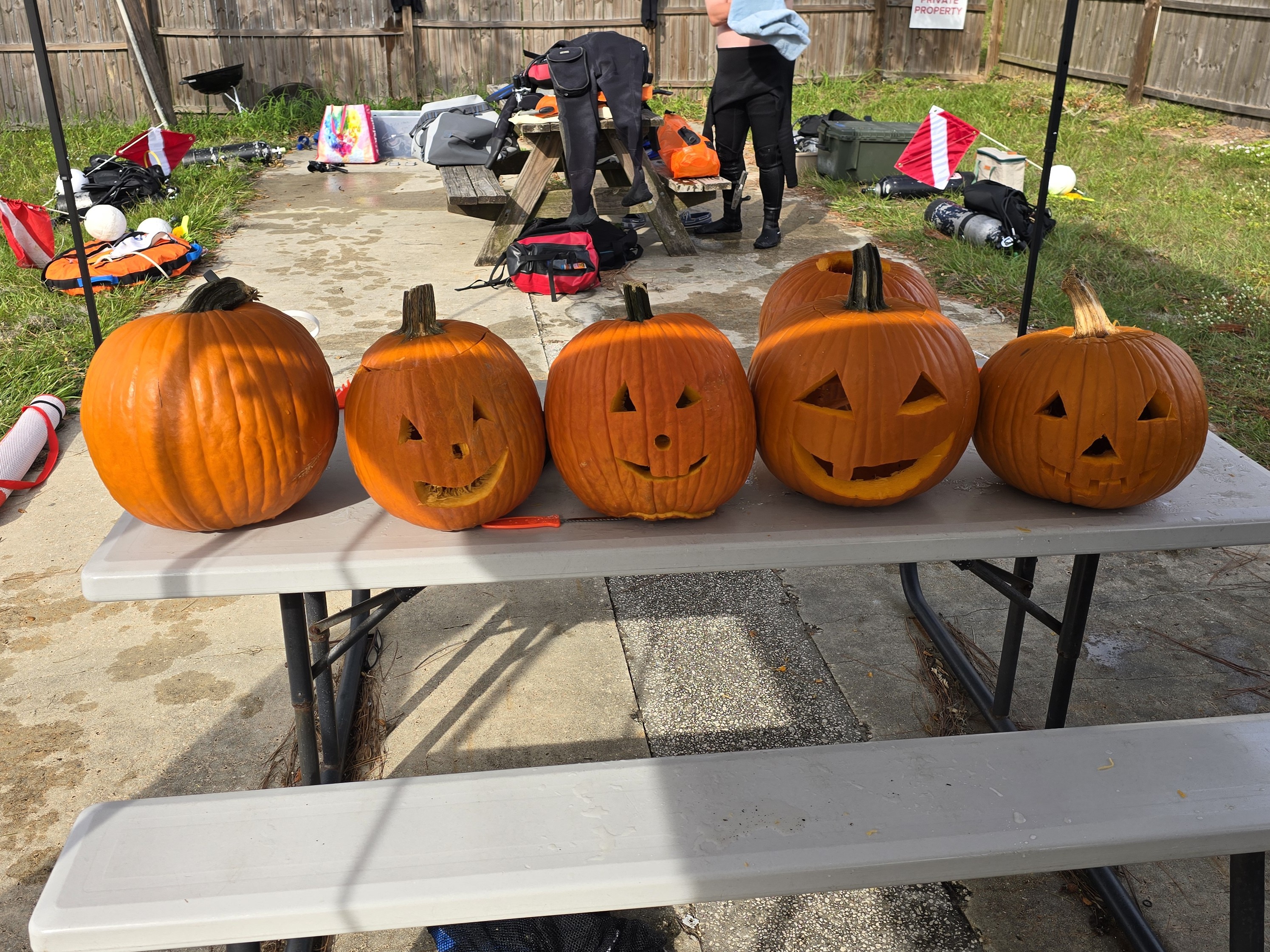 Underwater Pumpkin Carving Contest