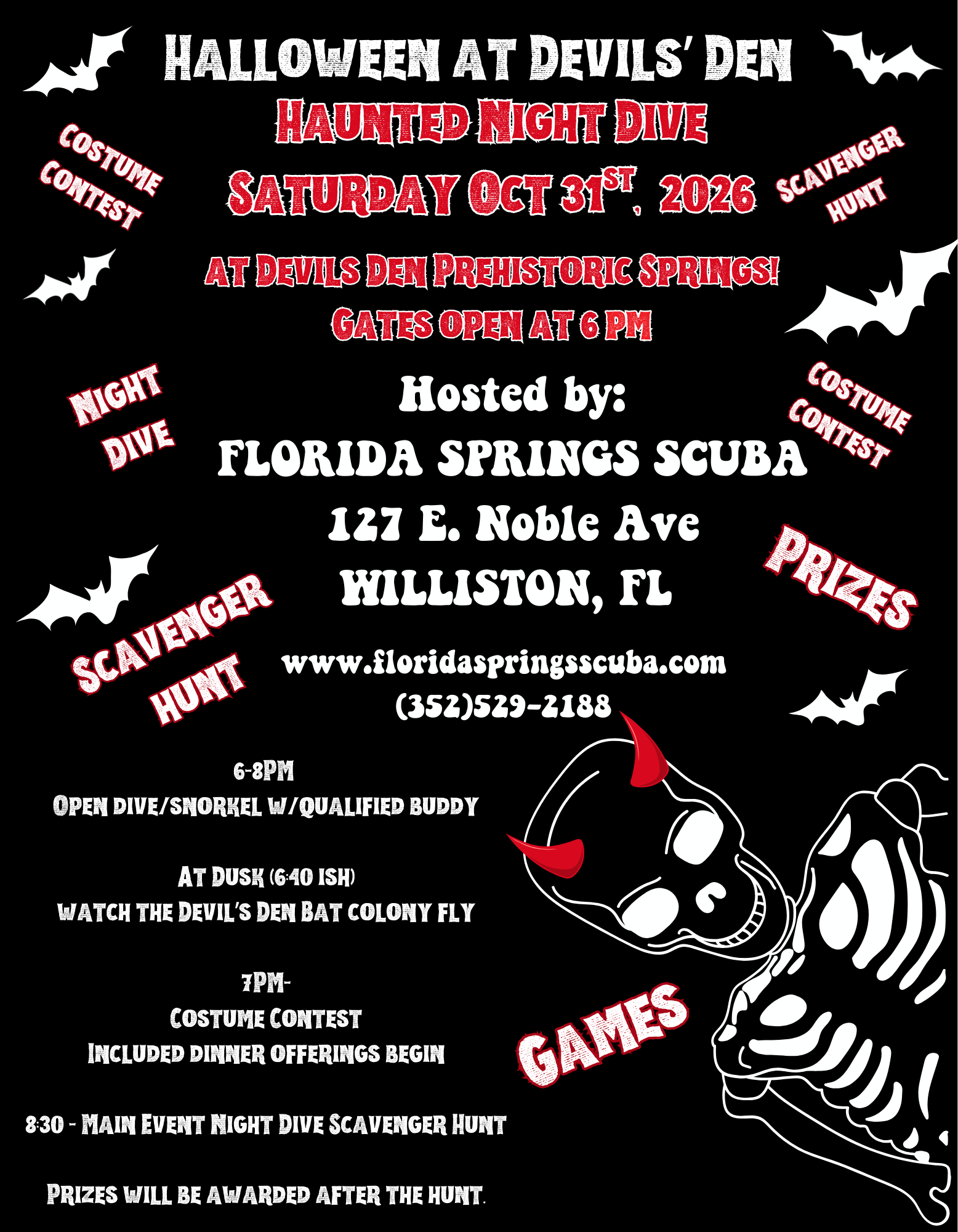 Halloween Night Dive/Event at Devils Den