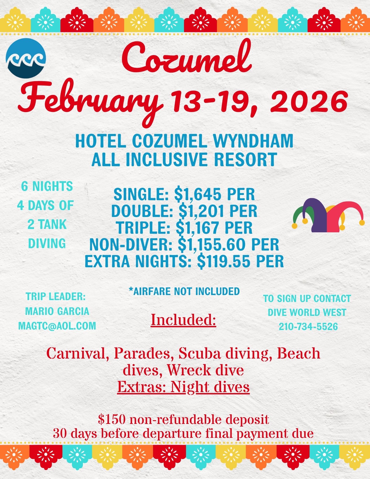 Cozumel - February 13-19, 2026 - Hotel Cozumel