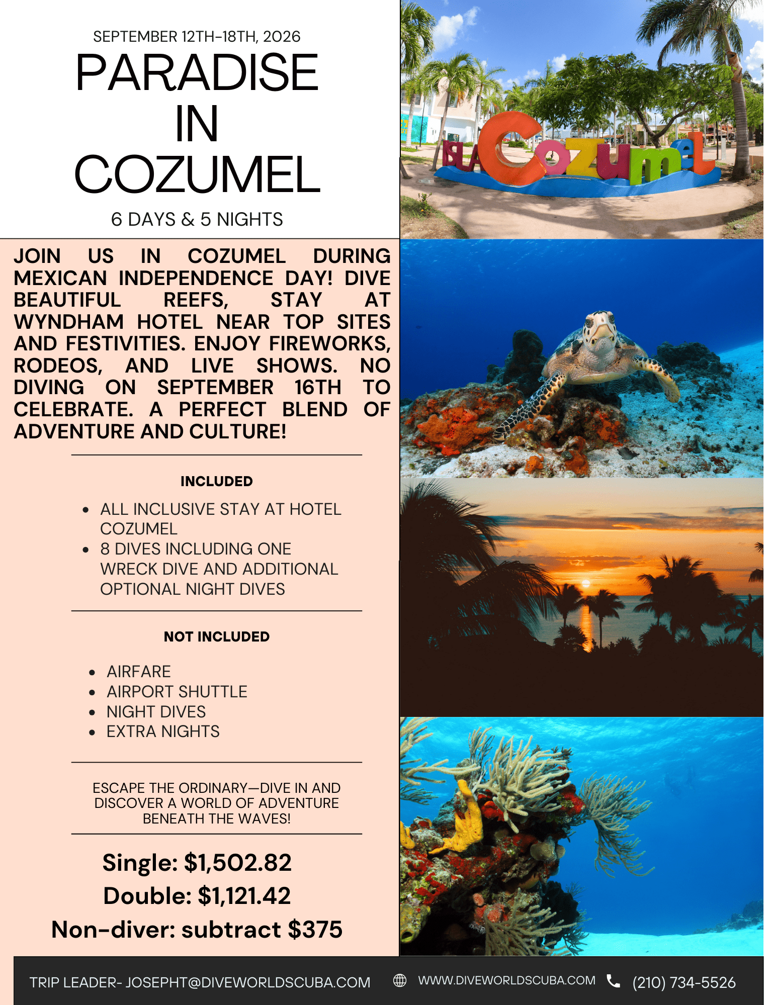 Cozumel - September 12-18, 2026 - Hotel Cozumel