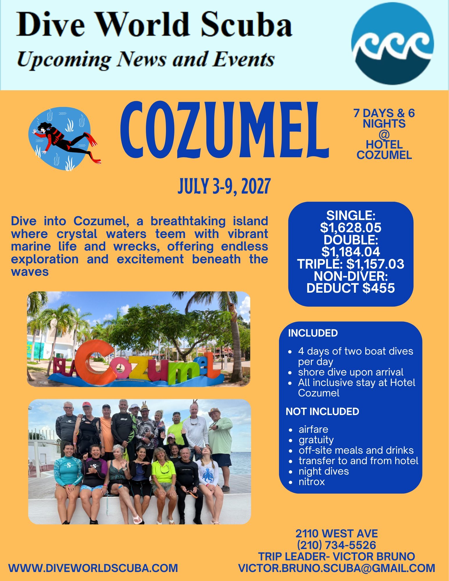 Cozumel - July 3-9, 2027 - Hotel Cozumel