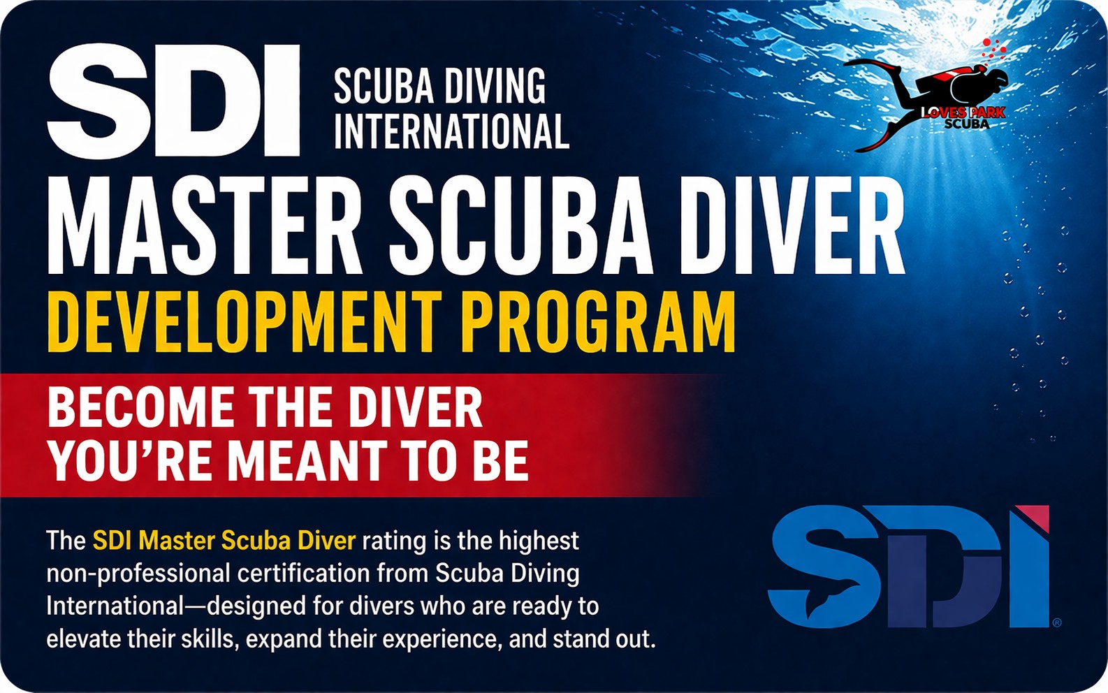 SDI Master Scuba Diver