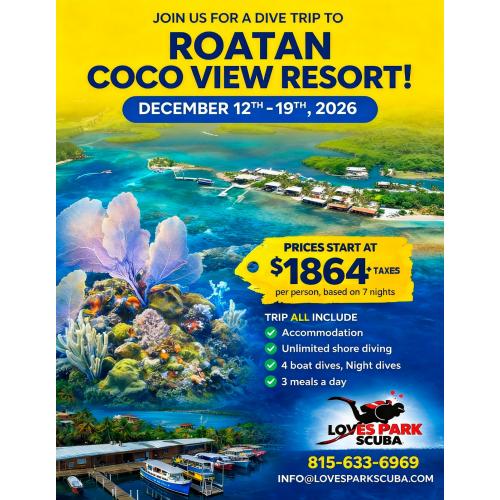 Roatan Coco View Resort December 12-19 2026