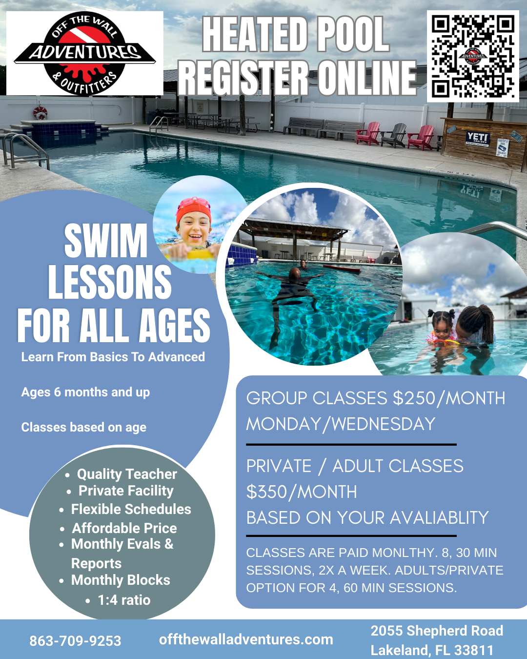 Private/Adult Swim Lessons 1 on 1