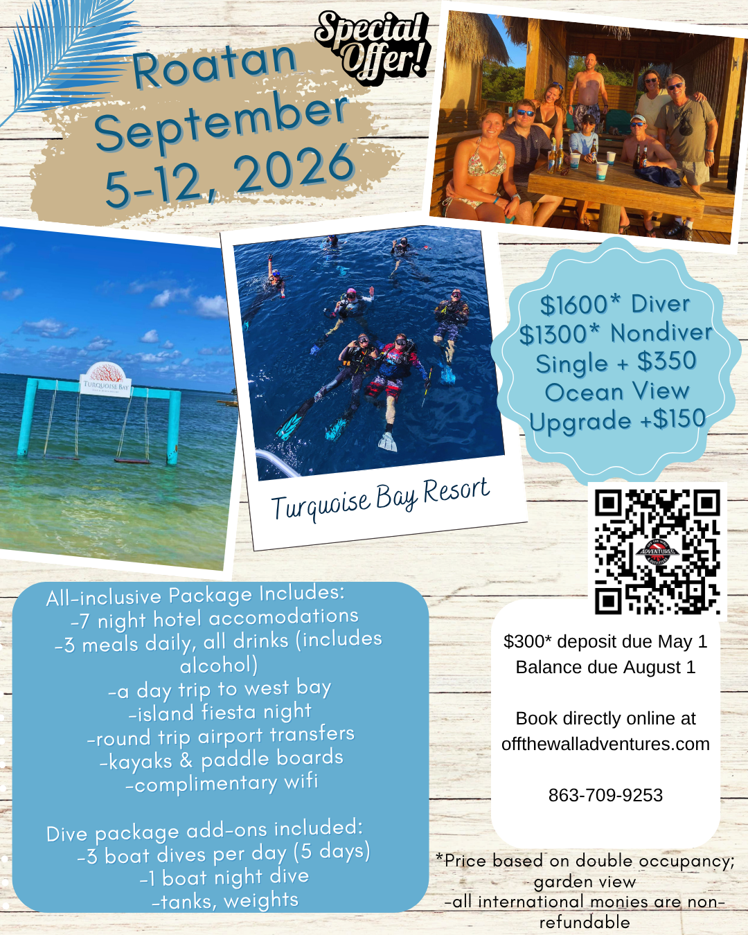 Roatan, Honduras. All-Inclusive Vacation Turquoise Bay Resort