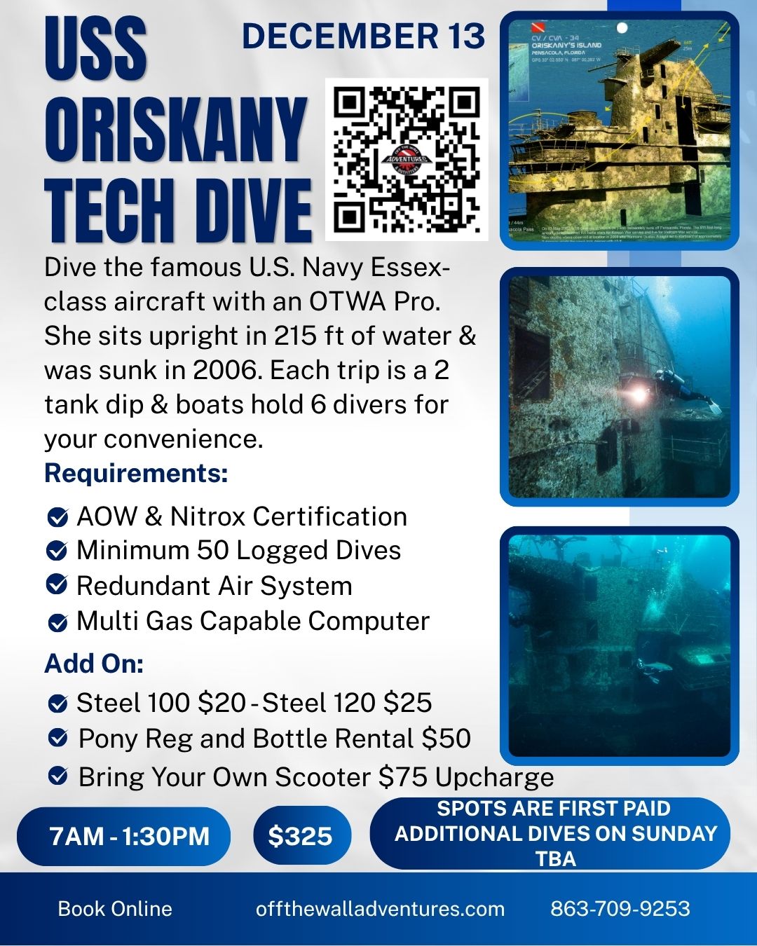 USS Oriskany Tech Dive