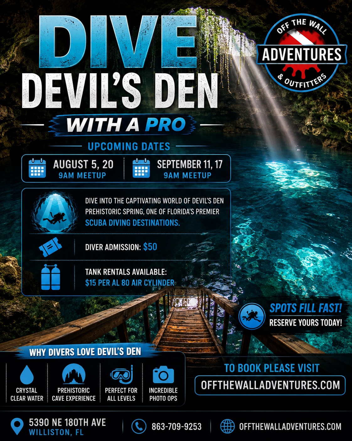Devils Den 2 Tank Dive Trip