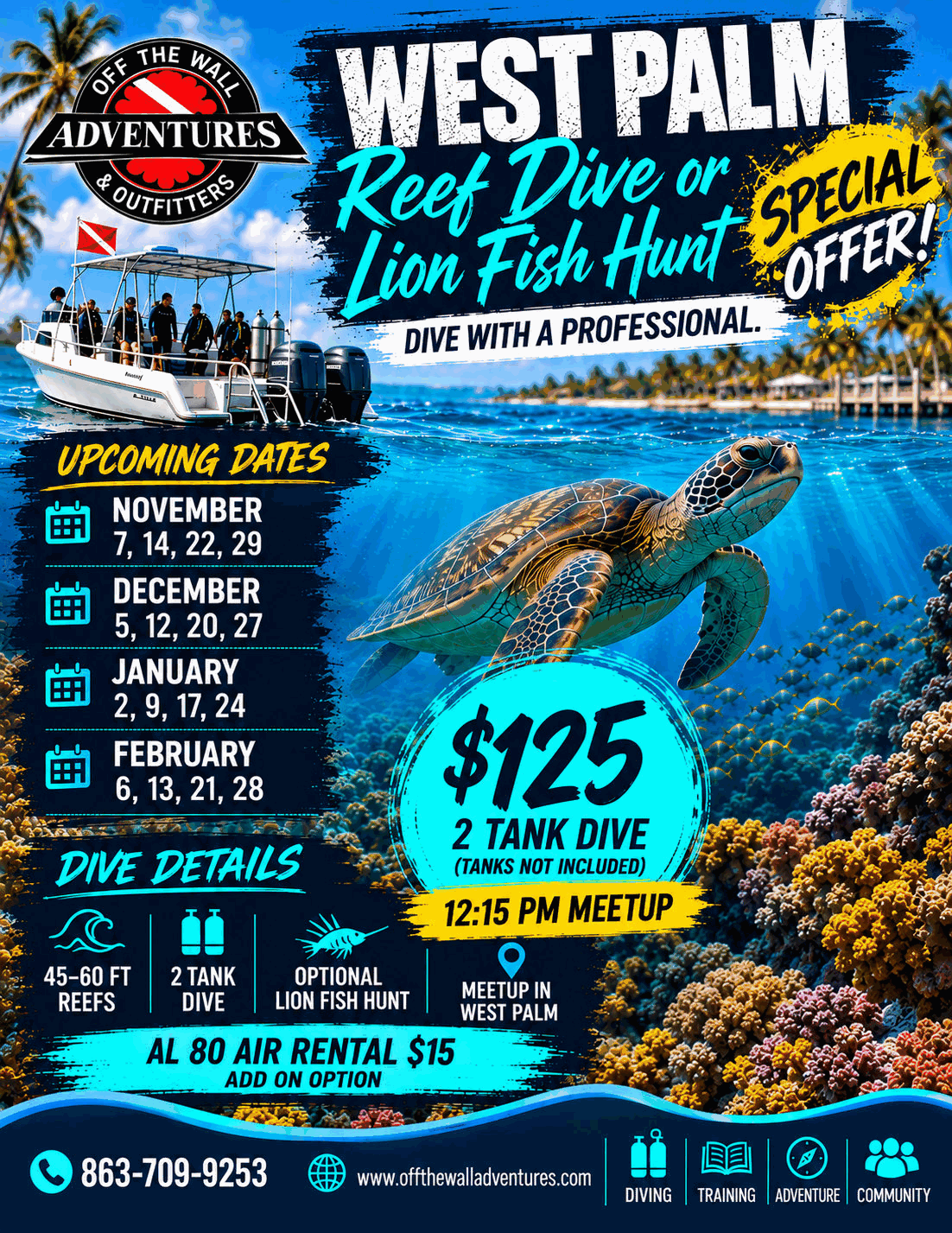 West Palm 2 Tank Dive Trips