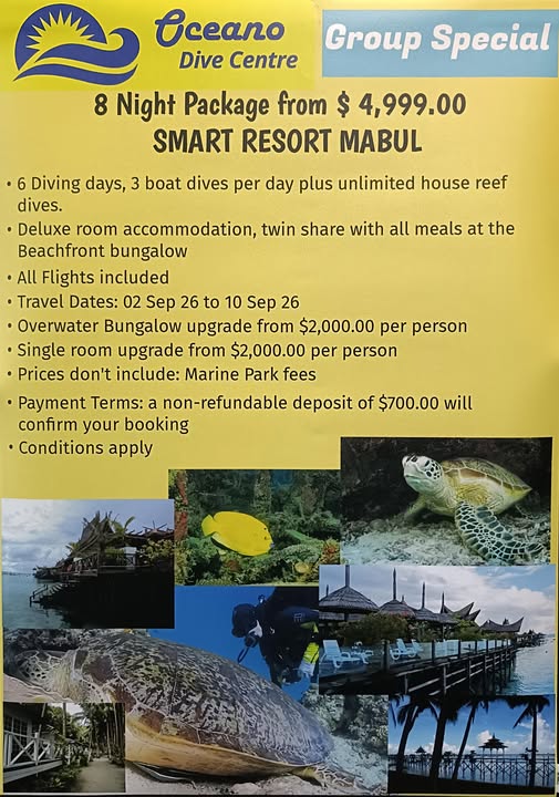 Malaysia Mabul Island 2026 Dive Holiday