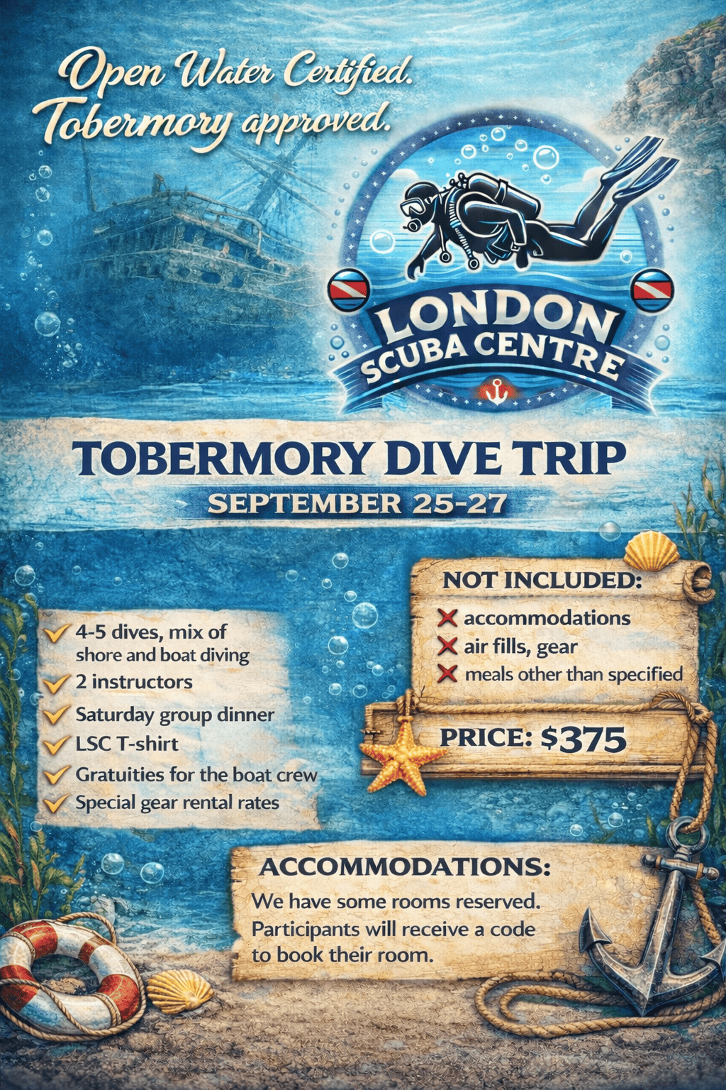 Tobermory Open Water level trip - September