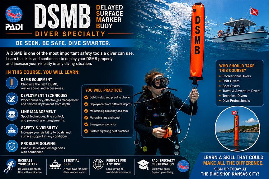 Delayed Surface Marker Buoy (DSMB) Diver Specialty