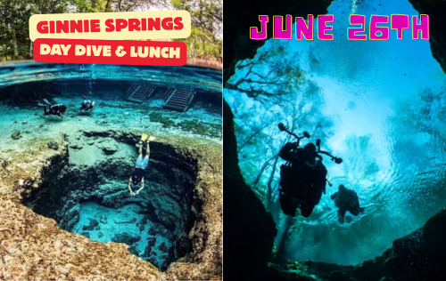 Ginnie Springs Dive Day & Lunch - June 26th
